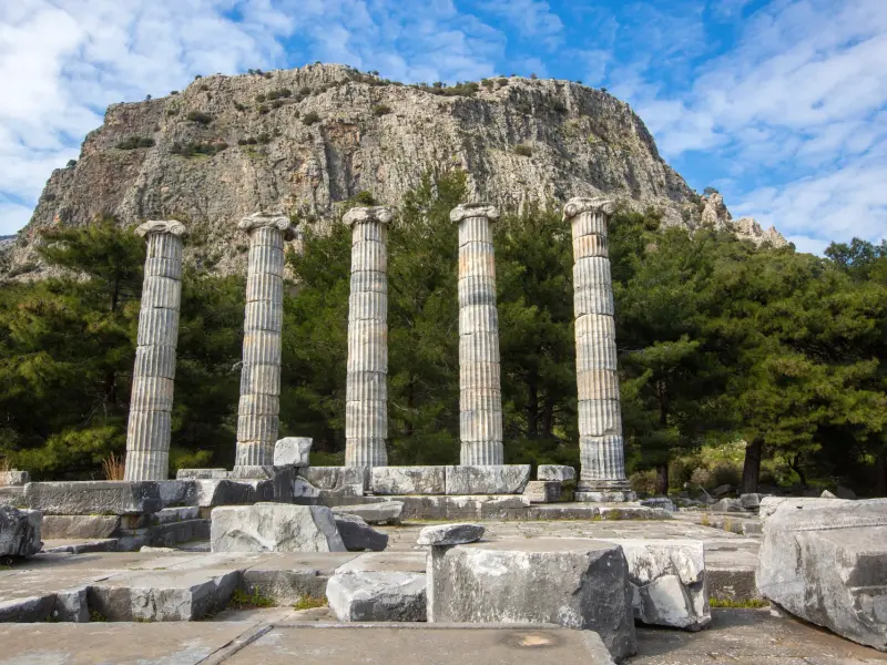 Ruins of Ancient Priene in Kusadasi, Turkey