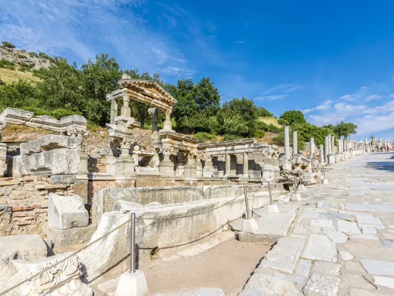 Trajan Fountain in Kusadasi, Turkey