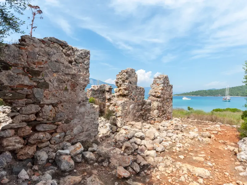Ancient City of Kedrai on Sedir Island, Marmaris, Turkey