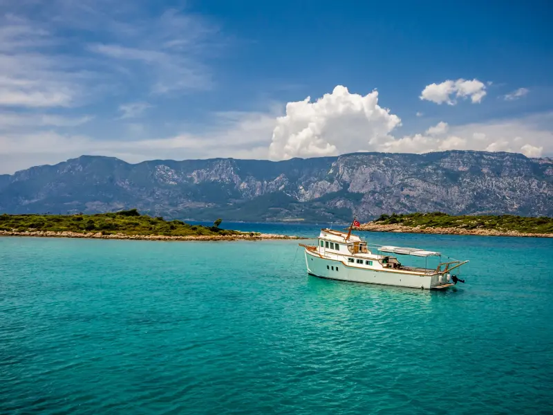 Sedir Island in Marmaris, Turkey: beach and ancient ruins