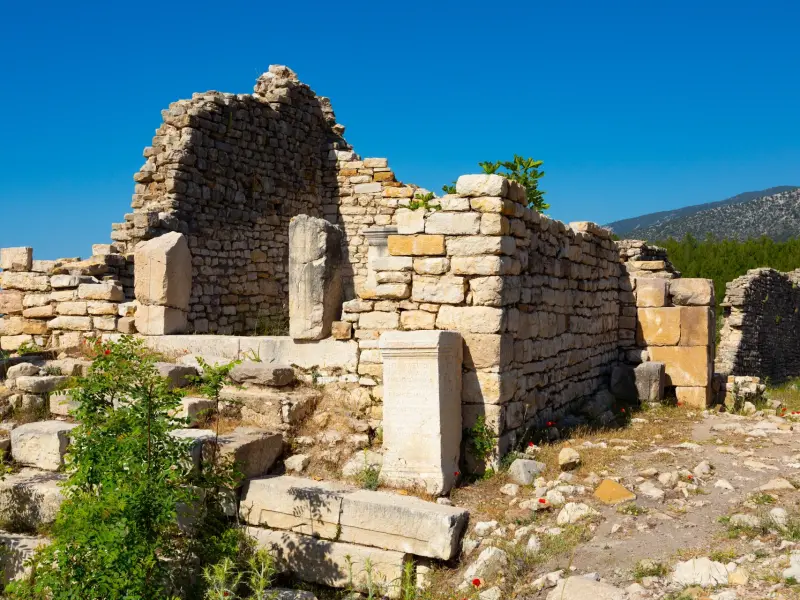Ruins of Ancient Lycia in Mugla City, Turkey