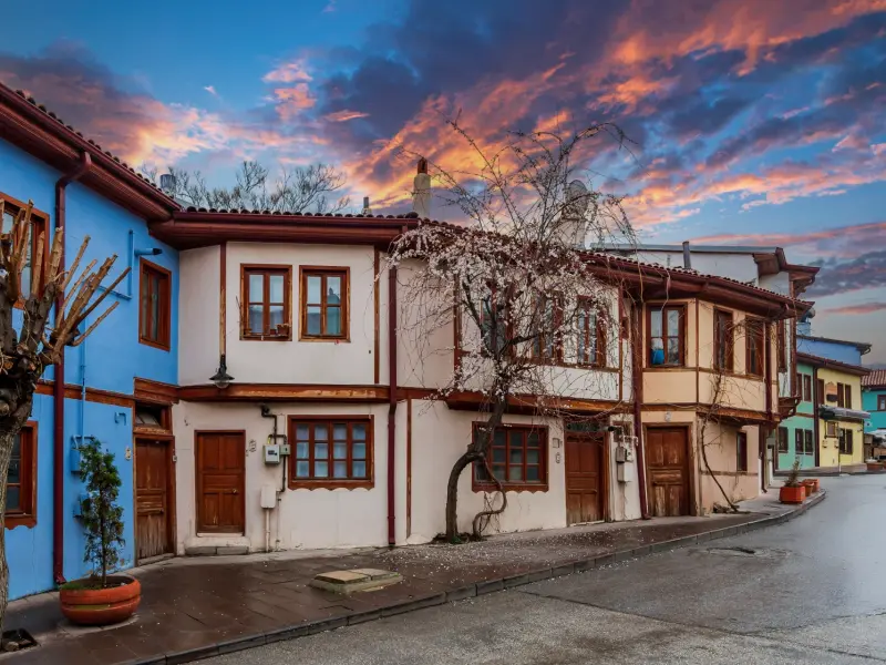 Odunpazari Historic District in Eskisehir, Turkey