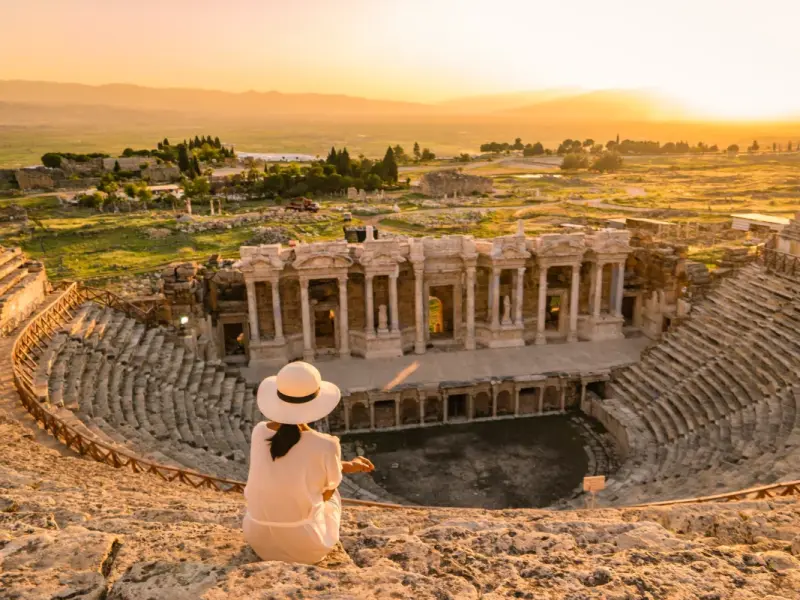 Amphitheater in Pamukkale, Pamukkale, Turkey