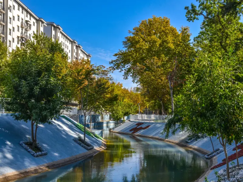 Ankhor Canal in Tashkent, Uzbekistan