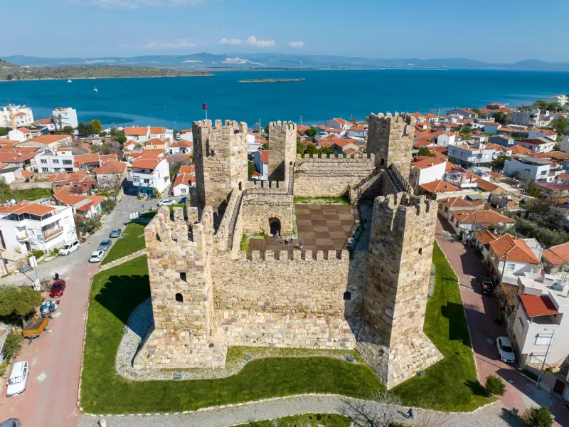 Candarli Castle in Izmir on the shores of the Aegean Sea