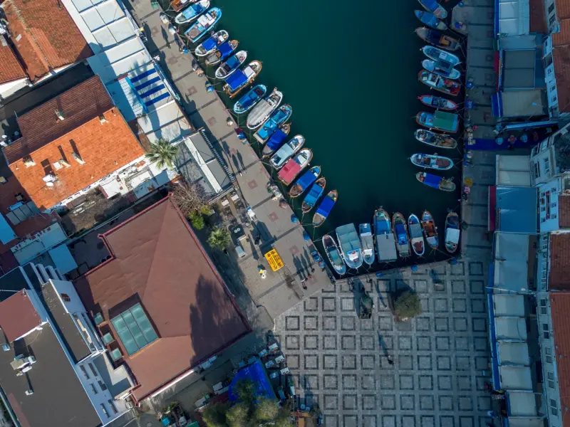 Foca Old Town and Harbor in Izmir, Turkey