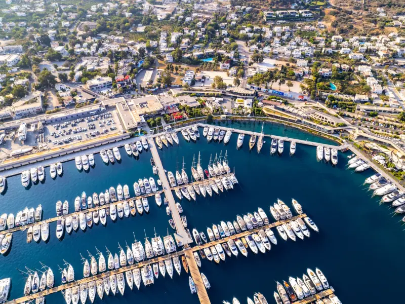 Yalikavak Marina in Yalikavak, Turkey