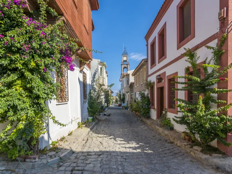 Griechisches Viertel von Bozcaada in Bozcaada, Turkei