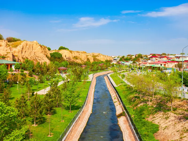 Siab River in Samarkand, Uzbekistan