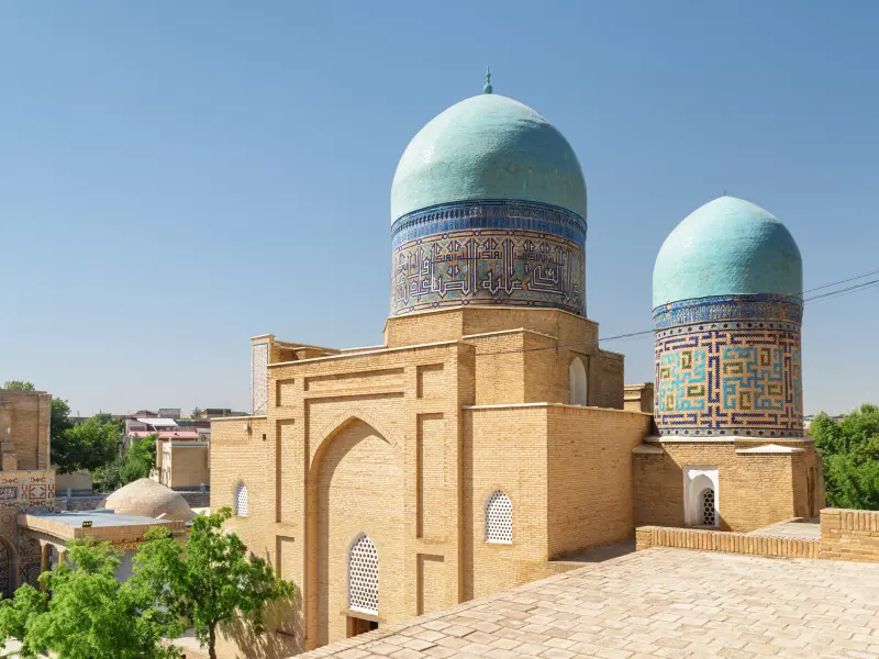 The Double-Domed Mausoleum of the Shah-i-Zinda Complex in Samarkand
