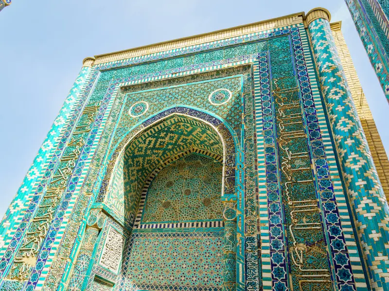 Mausoleum Schirin-Beka-Oko des Schahi-Sinda-Komplexes in Samarkand, Usbekistan