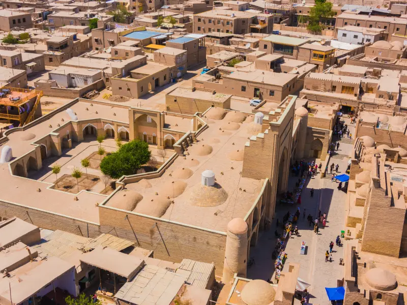 Allakuli Khan Tim and Caravanserai in Khiva, Uzbekistan