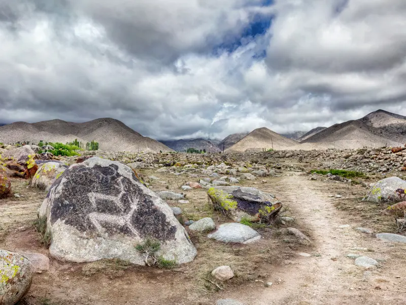 Ornok Petroglyphs at Issyk-Kul in Kyrgyzstan