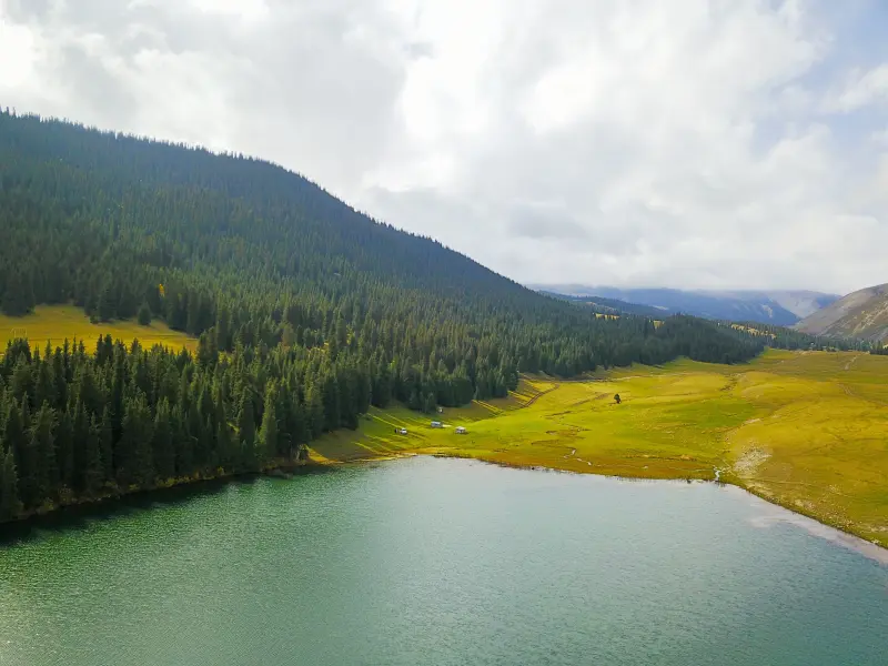 Upper Lake in Grigoriev Gorge near Cholpon-Ata, Kyrgyzstan