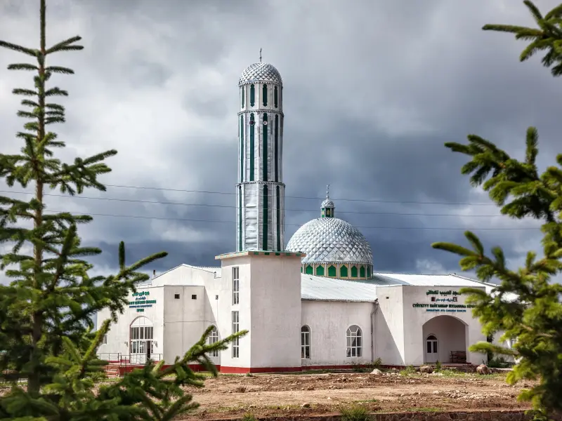 Central Mosque of Cholpon-Ata in Issyk-Kul, Kyrgyzstan