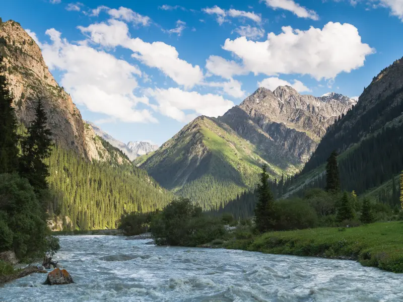 Alatau Plateau in the Tian Shan Mountains near Karakol, Kyrgyzstan