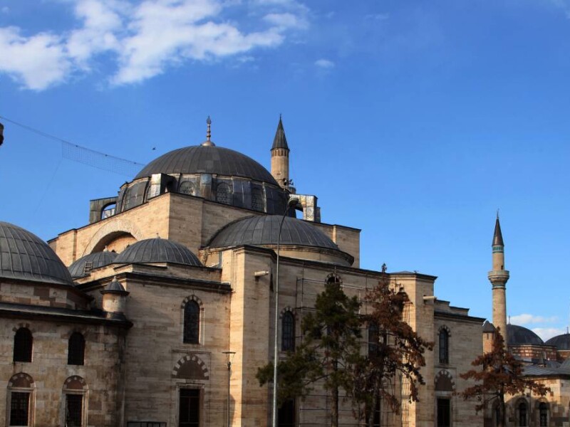 Mevlana Monastery in Konya, Turkey - mausoleum and museum