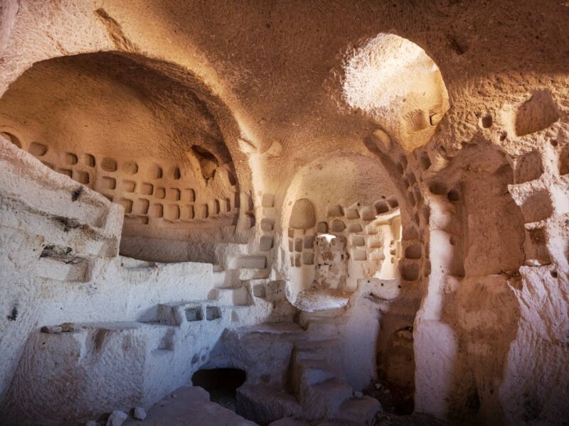 Saratli Underground City in Cappadocia, Turkey