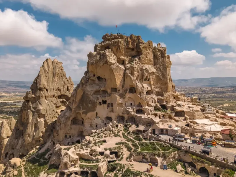 Uchisar Castle in Göreme, Turkey - Cappadocia viewpoint