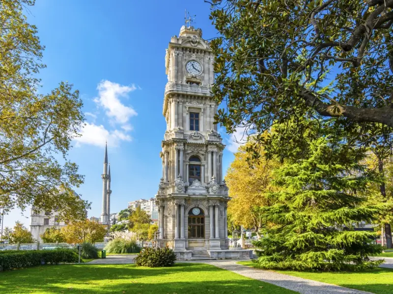 Dolmabahce Palace Clock Tower in Istanbul