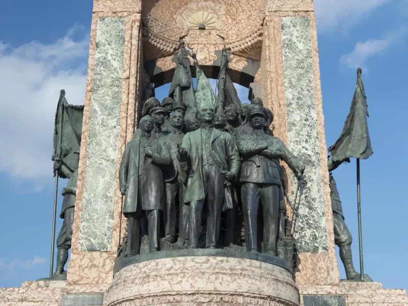 Republic Monument in Taksim Square, Istanbul, Turkey