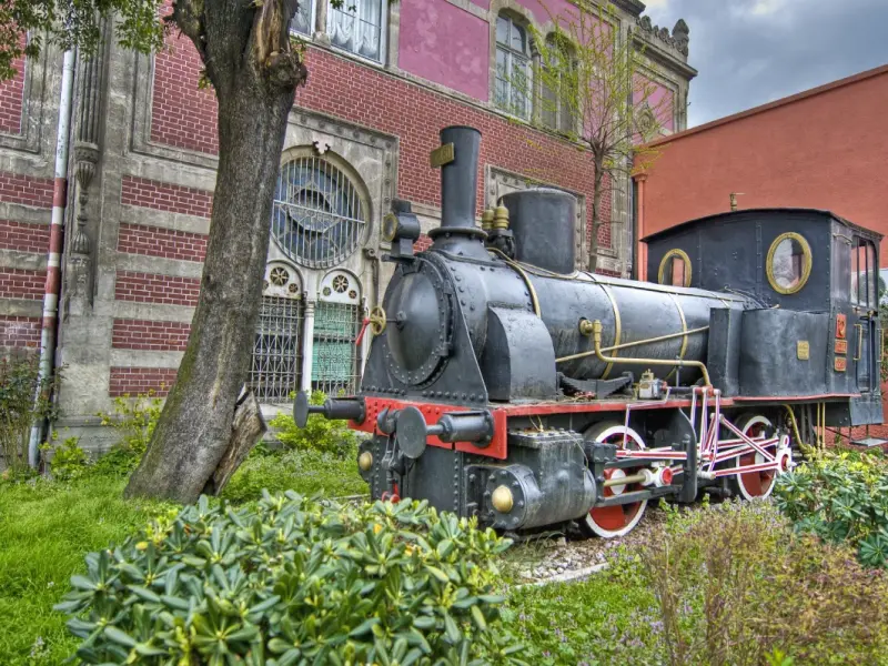 Orient Express Steam Locomotive in Istanbul, Turkey - Sirkeci District