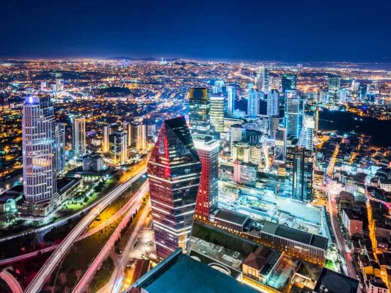 Levent District in Istanbul on the European Side