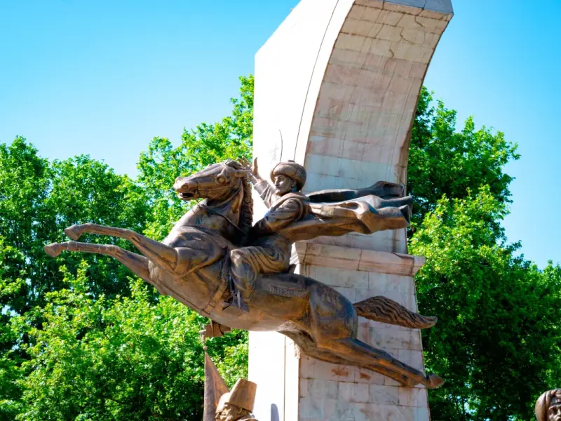 Monument to Mehmed the Conqueror in Istanbul, Fatih district, Turkey