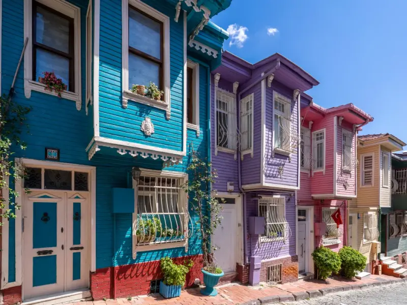 Kariye District in Istanbul, Turkey - a quarter with the Church of Chora