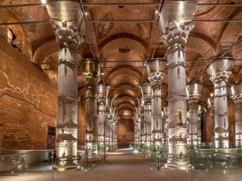 Serefiye Cistern in Sultanahmet, Istanbul, Turkey