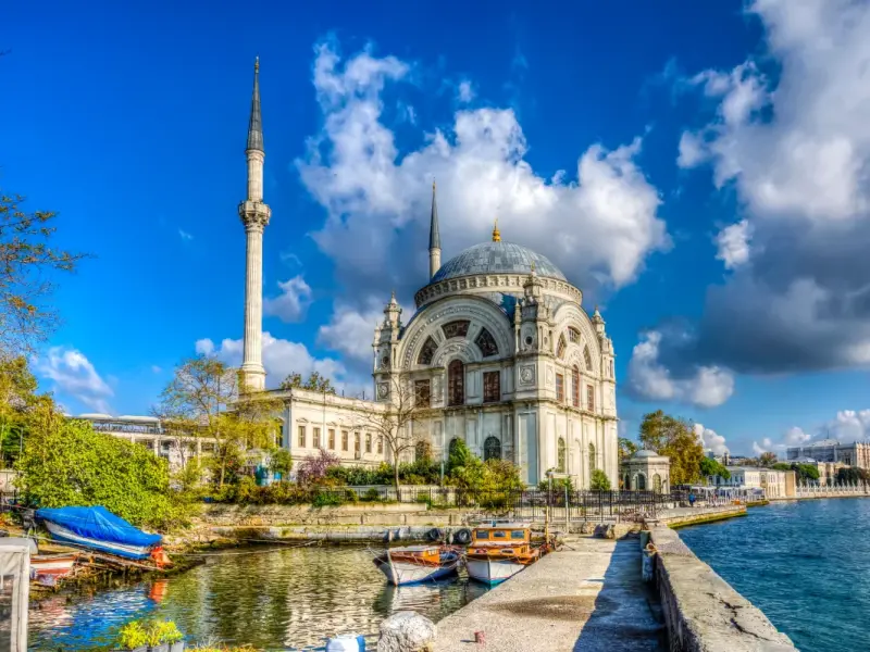 Dolmabahce Mosque in Istanbul, Turkey - Besiktas district on the Bosphorus