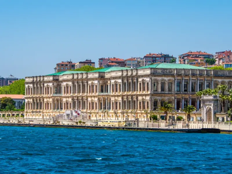 Ciragan Palace in Besiktas, Istanbul, Turkey