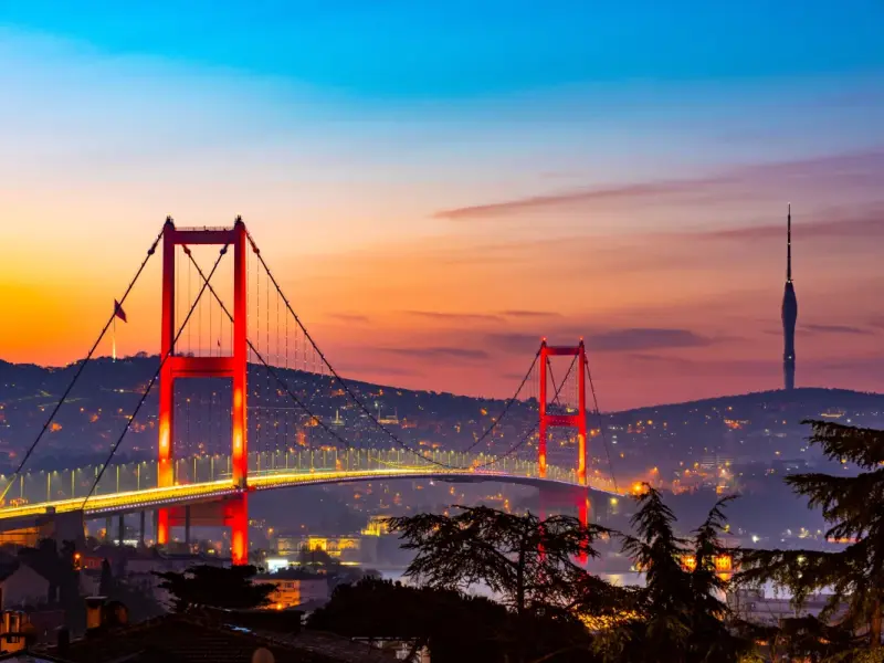 Bosphorus Bridge in Istanbul, Turkey - a crossing between Europe and Asia
