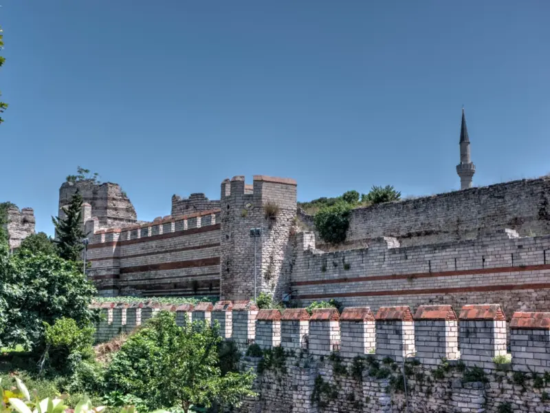 Theodosian Wall in Istanbul, Turkey
