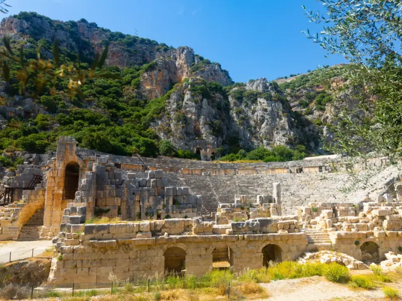 Grecko-rzymski teatr w Mirze w Demre, prowincja Antalya, Turcja