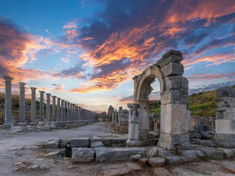 Ancient Perge in Antalya, Turkey - archaeological complex