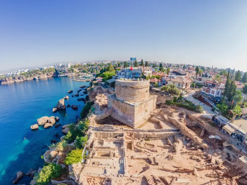 Hidirlik Tower in Kaleici Old Town, Antalya, Turkey